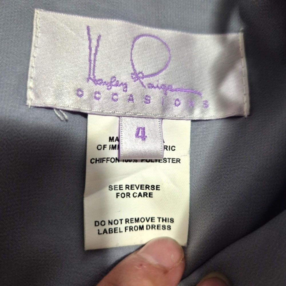 Hayley Paige Occasions Gray Elegant Jumpsuit..SIZE:4 - Picture 15 of 16